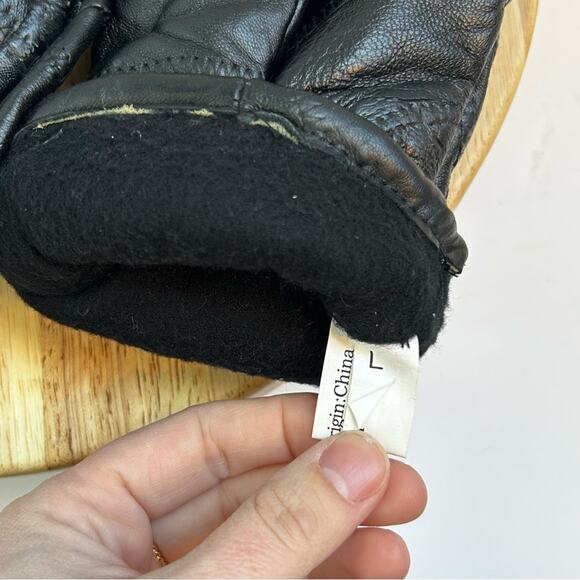 Thinsulate Men’s Leather Lines Winter Gloves - Picture 5 of 6